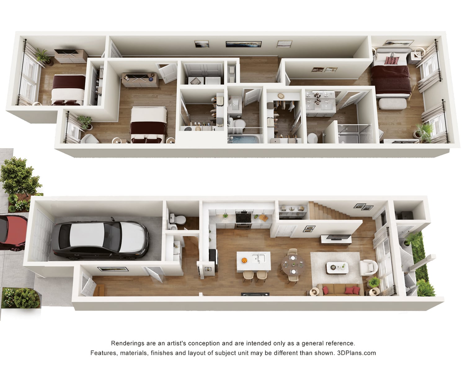 Three Bedroom Townhome Image